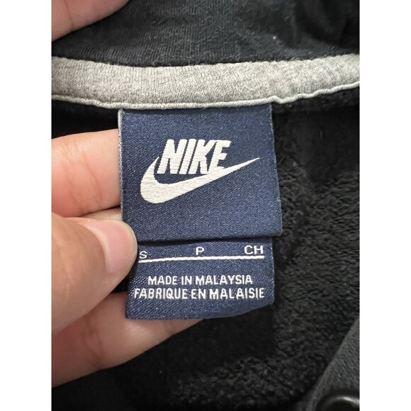 Nike Y2K Vintage Spell Out Logo Hoodie Black Men’s Small Activewear Athleisure - Picture 6 of 15